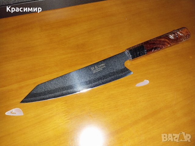 Кухненски нож от Дамаска стомана, снимка 6 - Прибори за хранене, готвене и сервиране - 44014172