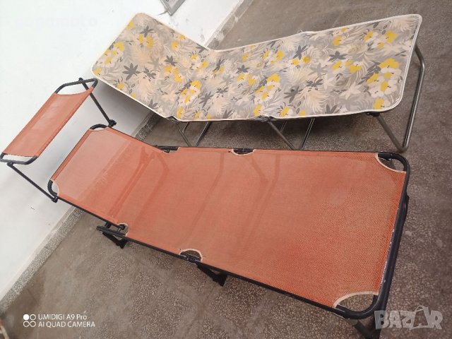 Шезлонг, сгъваем туристически походно легло с матрак за BIG BOY, снимка 3 - Къмпинг мебели - 37851875