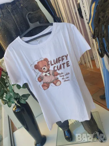 Тениска с мече, снимка 2 - Тениски - 49416029