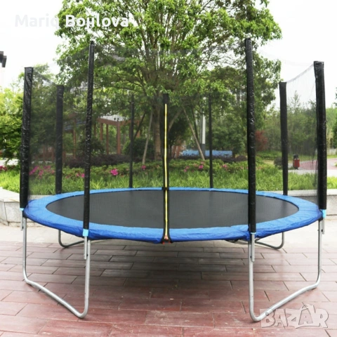 Ултра здрав портативен батут 244 см (8ft) с външна мрежа + стълбичка, снимка 9 - Други стоки за дома - 53530400