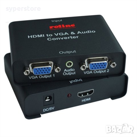 Превключвател HDMI to 2x VGA Multiplier, Roline SS300901