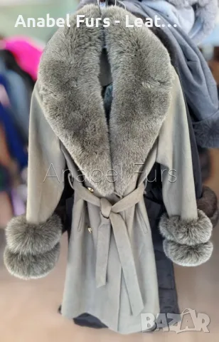 Луксозни дамски палта от естествена кожа и естествен косъм, снимка 8 - Палта, манта - 37849596