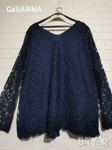 ДАНТЕЛЕНА ТУНИКА ТЪМНО СИНЬО 2XL-3XL