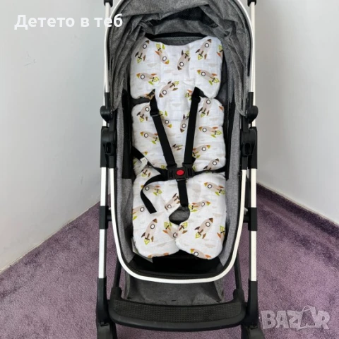 Постелка Супер против изпотяване с 3д меш и муслин Ракети, снимка 1