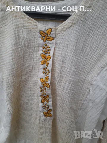 Соц Стара Ленена Риза Нощница За Народна Носия., снимка 2 - Антикварни и старинни предмети - 49030012