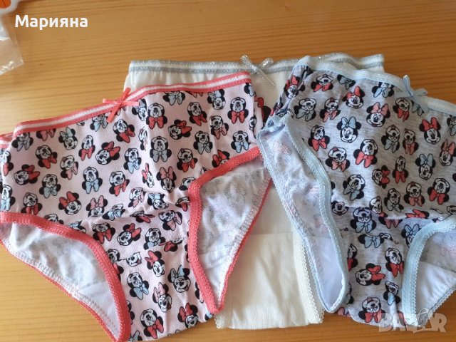 нов пакет 6 броя белъо за момиче 2-3 години, снимка 4 - Детско бельо и бански  - 37964772