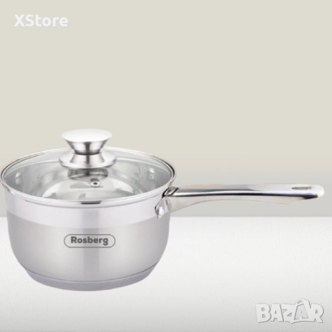 Касерола с капак Rosberg 16, 18, 20 см. неръждаема стомана, снимка 6 - Съдове за готвене - 52507085