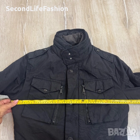 Мъжко подплатено яке Schott NYC, черно, размер S, снимка 9 - Якета - 52571721