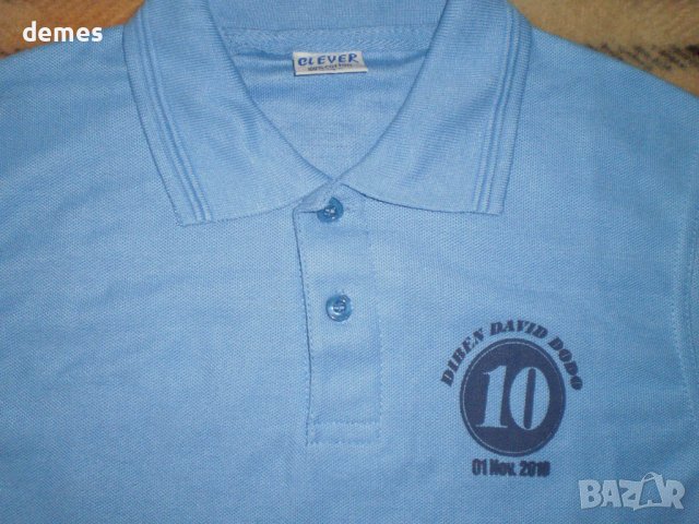 Детска тениска за момче с копчета,якичка и щампа-размер 140, снимка 2 - Детски тениски и потници - 37851378