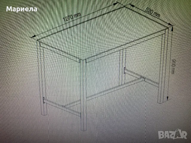 Помощна Маса Cello Lucca, Метална маса 127 х 91 х 52, снимка 8 - Маси - 47942022