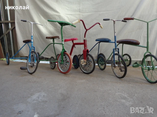 Ретро детски велосипеди триколки употребявани произведени 1966-78 год , снимка 1
