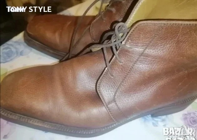 VIBRAM Оригинал Нови Мъжки Боти Изцяло от Натурална Естествена Кожа 44 