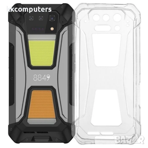 Гъвкав TPU Калъф + Скрийн Протектор за Unihertz Tank 2 Pro – Прозрачен / Черен, снимка 3 - Калъфи, кейсове - 50657134