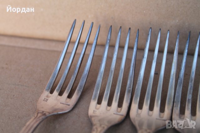 6 броя посребрени вилици , снимка 5 - Прибори за хранене, готвене и сервиране - 43231137