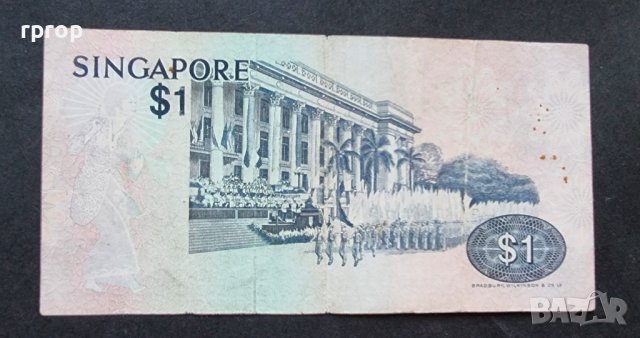 Банкнота.Сингапур. 1976 година. 1  долар . Рядка . Птици., снимка 4 - Нумизматика и бонистика - 37395715