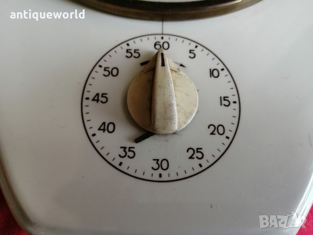 Стар Немски Керамичен Кухненски Часовник сТаймер 1950/60г., снимка 3 - Антикварни и старинни предмети - 33455829