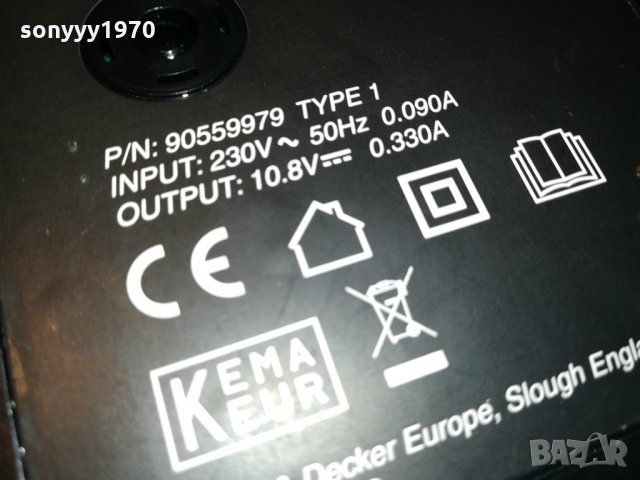 BLACK & DECKER 10.8V LITHIUM CHARGER-ВНОС SWISS 2512211930, снимка 6 - Винтоверти - 35240498