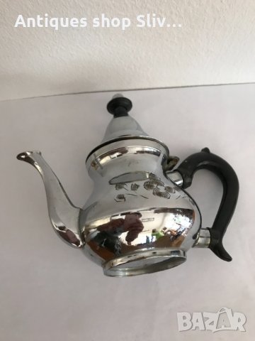 Винтидж бронзов никелиран чайник №0409, снимка 2 - Антикварни и старинни предмети - 33595487
