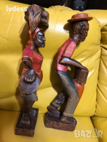 Дървени статуетки - Африкански мотиви, снимка 4 - Статуетки - 39759007