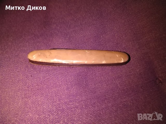 Джобно ножче марково от соца Германия 79х60мм седеф без луфт-отличен, снимка 7 - Ножове - 43787797