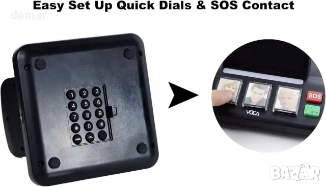 Система за свободни ръце VOCA Senior с 3 фото бутона за бързо набиране, спешно повикване, снимка 3 - Друга електроника - 49525474