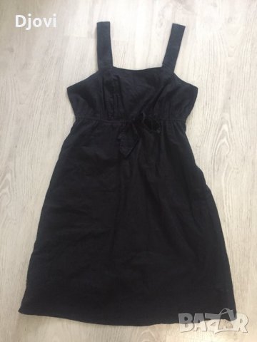 Черна памучна рокля