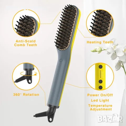 Преса за изправяне и стилизиране на брада и коса Axceed Beard, снимка 6 - Преси за коса - 48256540