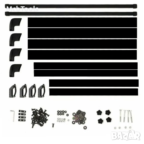 Багажник за покрив 512 (127 х 96 см) – Черен, снимка 8 - Аксесоари и консумативи - 51886728