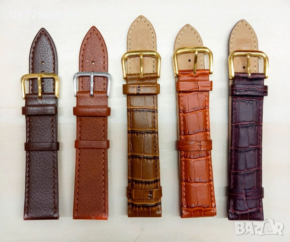 НОВА ЛУКСОЗНА ЧЕРВЕНА БОРДО КАИШКА ЗА ЧАСОВНИК ОТ ЕСТЕСТВЕНА КОЖА. ЧЕРВЕНИ БОРДО КАИШКИ ЗА ЧАСОВНИЦИ, снимка 4 - Каишки за часовници - 51612162