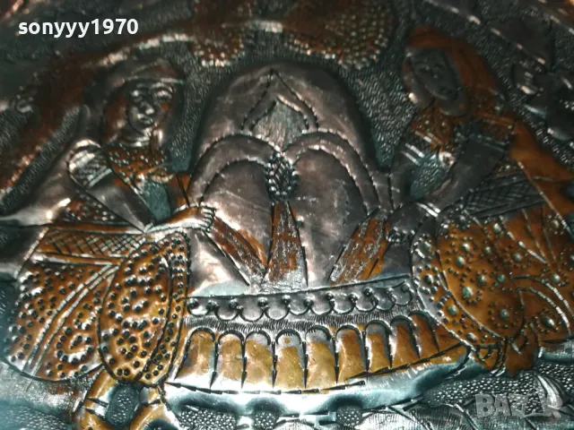 КРАСИВА РЕЛЕФНА ЧИНИЯ С ДВОЙНО ДЪНО 2910241805, снимка 15 - Антикварни и старинни предмети - 47765025