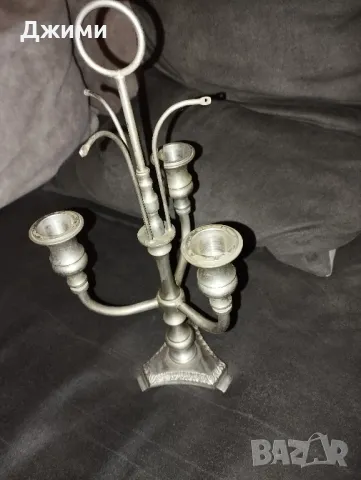 масивен неръждаем свещник, снимка 1