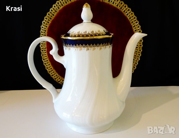 Кана баварски порцелан,злато,кобалт, снимка 2 - Антикварни и старинни предмети - 38407432