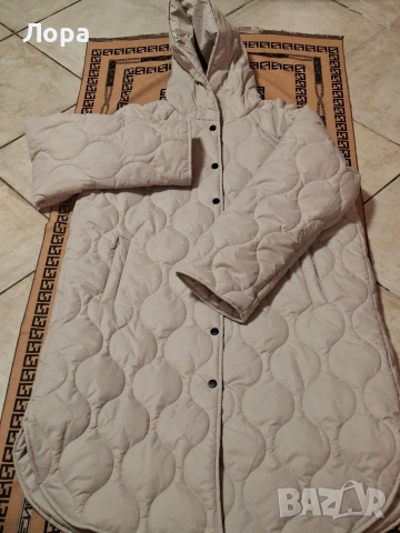 Дълго дамско яке с качулка 