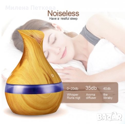 300ml LED Дифузер Овлажнител Ароматизатор завъздух Лампа АРОМА ТЕРАПИЯ, снимка 9 - Ароматизатори - 36787046