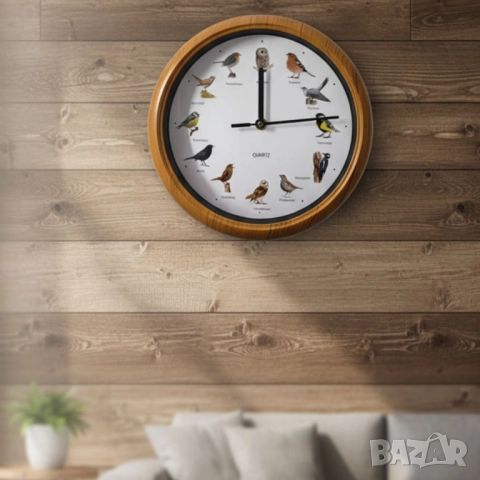 Стенен часовник с автентични птичи песни – природа във всеки час, снимка 9 - Други стоки за дома - 51918198