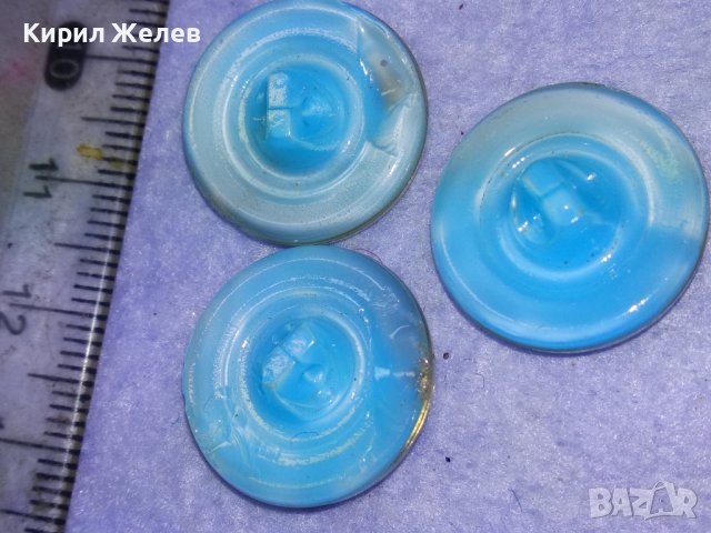ТРИ ПРЕКРАСНИ ВИНТИДЖ СТАРИ КОПЧЕТА от ЦВЕТНО СТЪКЛО с ПОЗЛАТЕН КАНТ 41050, снимка 6 - Други - 43552888