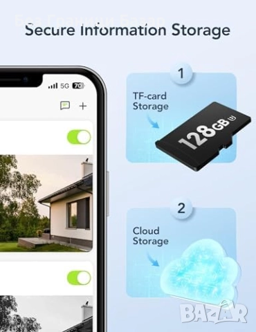 Нова Смарт камера за двор и дом 1080P, AI проследяване, облачен запис, снимка 5 - IP камери - 52630000