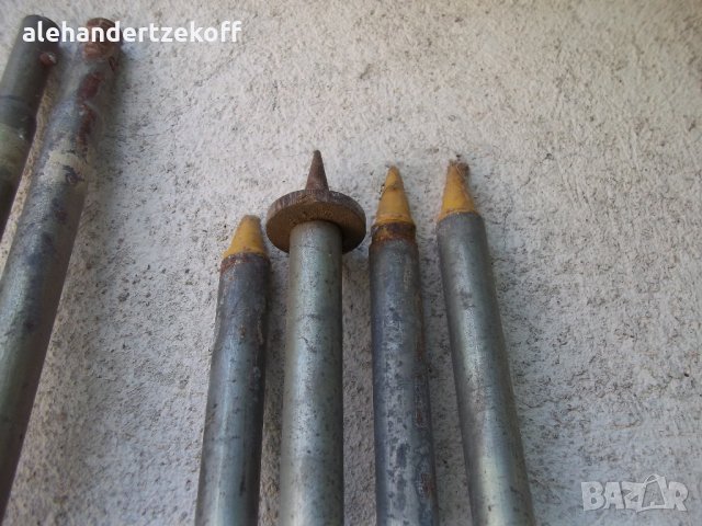 Ретро оборудване за палатка тента навес заслон стоманени рейки ъгли и колчета от дурал Apag, снимка 6 - Палатки - 28183351