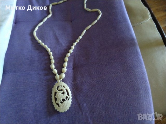 Герданче колие сърни ръчна изработка 36см на 55мм , снимка 2 - Колиета, медальони, синджири - 33555767