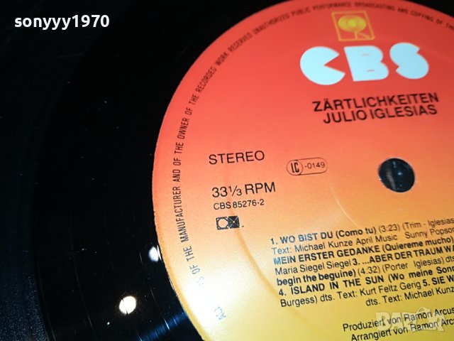 JULIO IGLESIAS-ПЛОЧА MADE IN HOLLAND 2004231102, снимка 14 - Грамофонни плочи - 40423036