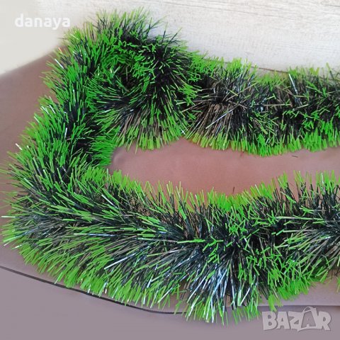 3224 Коледен зелен гирлянд със светло зелени връхчета, 200 x 11cm, снимка 3 - Декорация за дома - 38534291