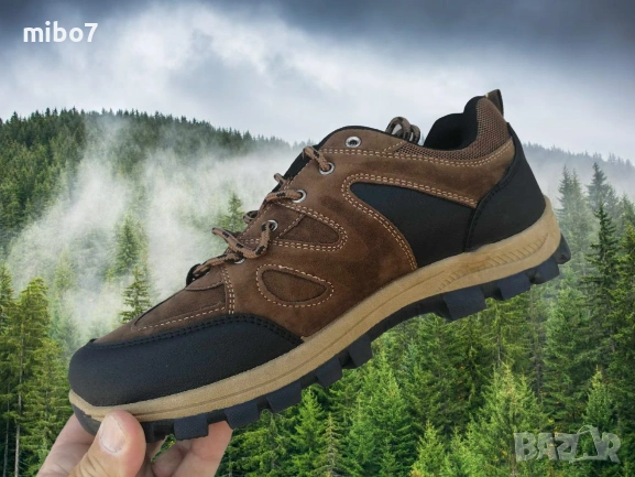 Мъжки маратонки с гумено директно излято ходило в кафяво, мод.02- CAIDAI, снимка 3 - Спортни обувки - 39943858