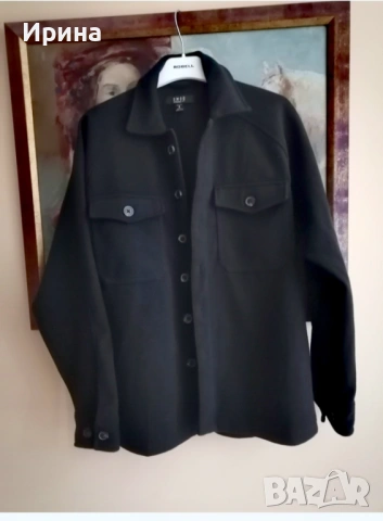 Мъжка черна дебела риза- яке SMOG, S/м размер