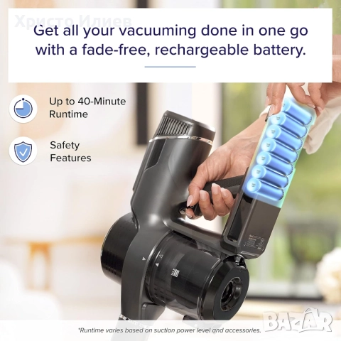 Вертикална прахосмукачка Levoit VortexIQ 40 Flex Безжична, снимка 14 - Прахосмукачки - 52195918