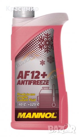 антифриз (-40) 1л-червен MANNOL-AF12+, снимка 1 - Аксесоари и консумативи - 43421130