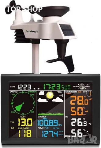 SAINLOGIC FT0835 Соларна Безжична 8в1 метеорологична станция/външен сензор/прогноза за времето