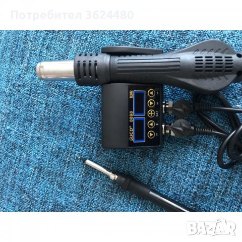 Професионална станция с горещ въздух комбинирана с поялник с LCD дисплеи, снимка 15 - Поялници и запояване - 40159873