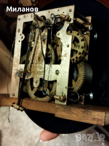 Стар механичен стенен часовник, снимка 14 - Антикварни и старинни предмети - 41806849