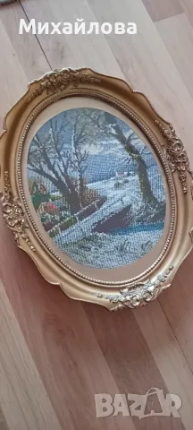 Гоблен "Зима стара" от сезони на Вилер , снимка 4 - Гоблени - 49782028