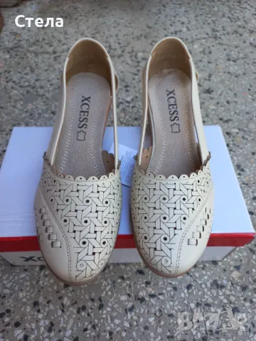 Дамски летни / пролетни обувки, сандали, беж, с етикет и кутия, нови, мострен модел